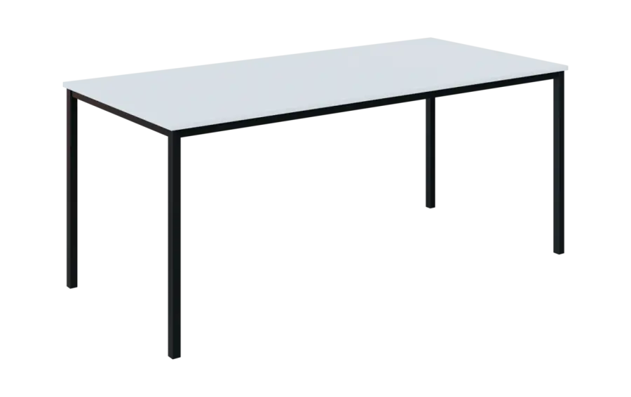 JPT 180 Jídelní stůl 1800 x 800 mm, deska bílá / podnož černá